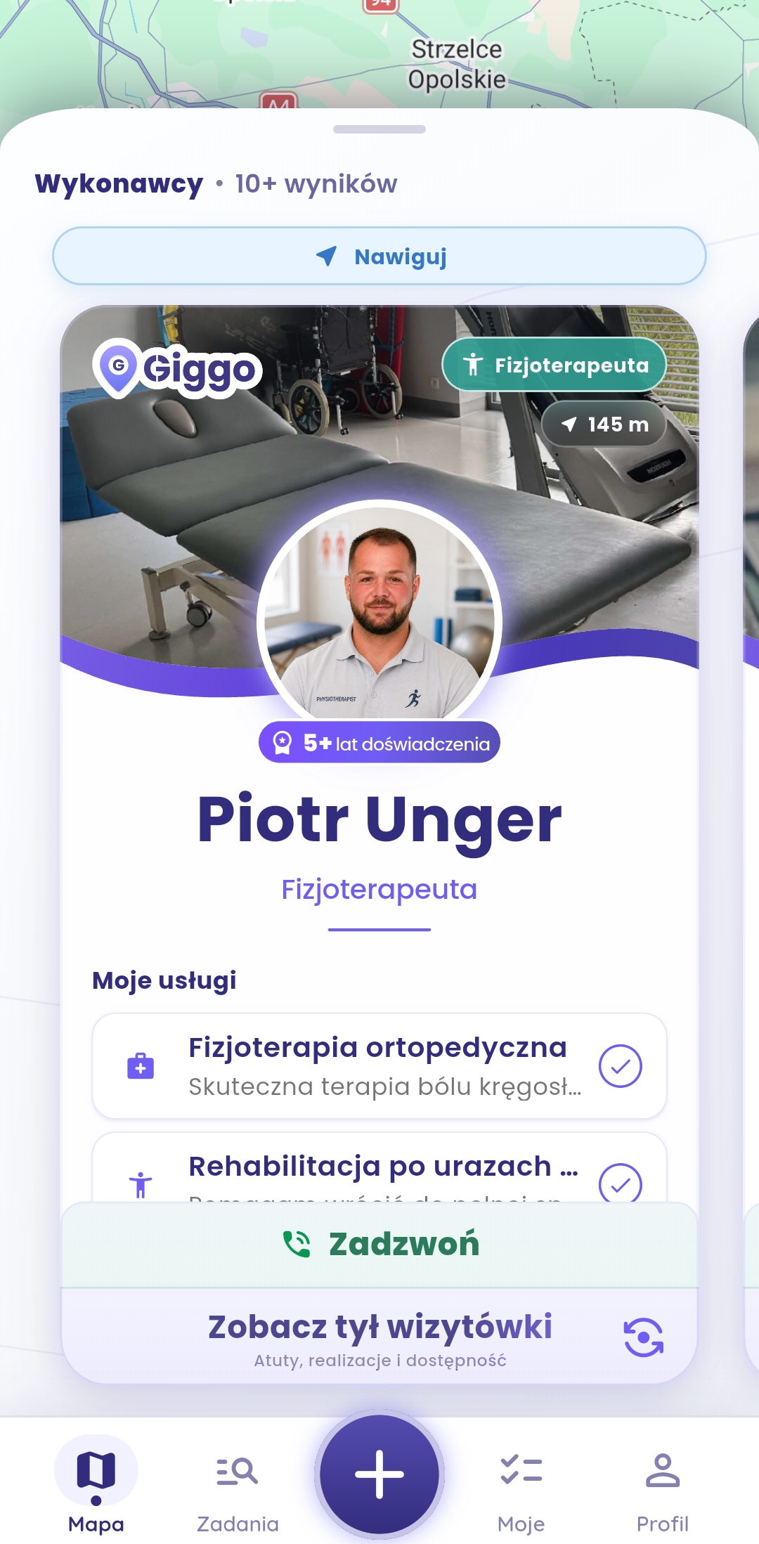 Wizytówka lokalnego wykonawcy w Giggo